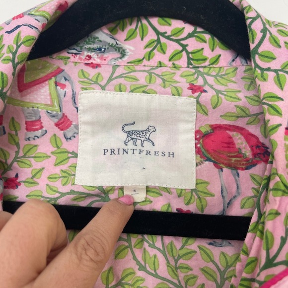 Printfresh Women's Organic Cotton Flamenco Pajama Short Sleeve SET Size Small - Picture 6 of 13